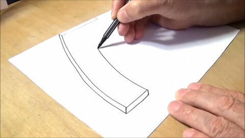 How to Draw 3D Letter M - Drawing with pencil - Awesome Trick Art.