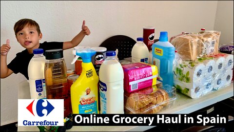 Carrefour Online Grocery Haul in Spain