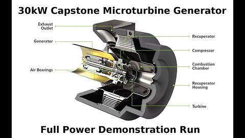 Capstone C30 Microturbine - Full Power Run