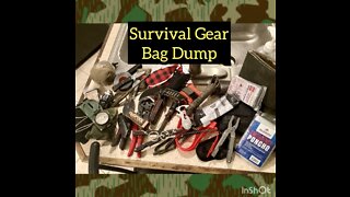 Survival Gear Bag Dump