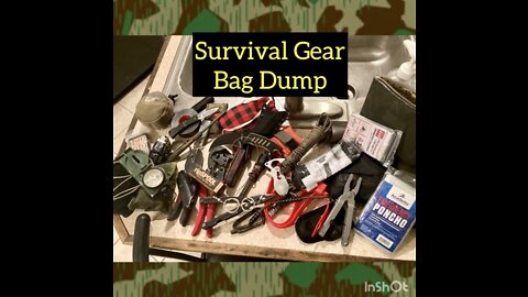 Survival Gear Bag Dump