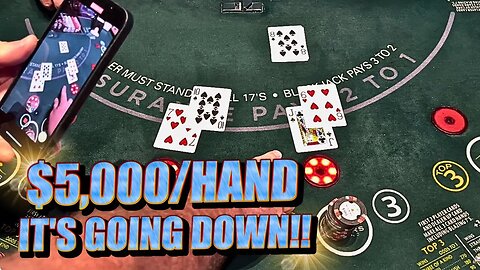 $5000/hand Blackjack: I Had No Choice But To Grab My Other Phone For This One!