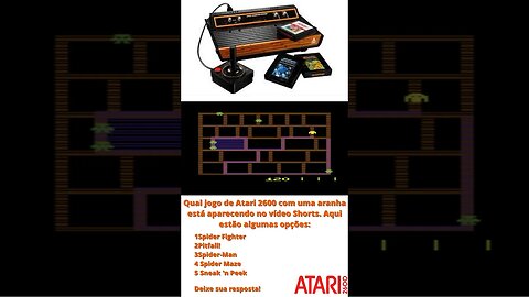 🎮"Desafio do Atari 2600: Adivinhe o Jogo com a aranha do Vídeo Shorts!🎮