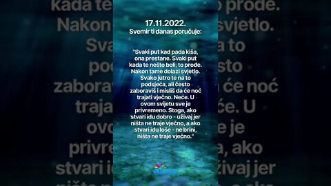 Poruka Svemira 17.11.2022. 💙