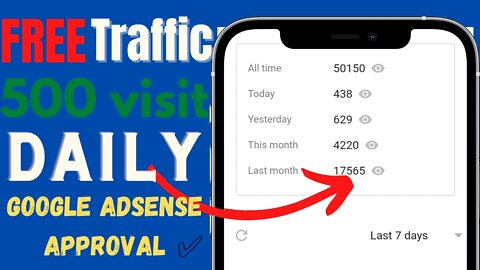 How to get free unlimited website traffic: get 50k monthly visit (Google AdSense approval)