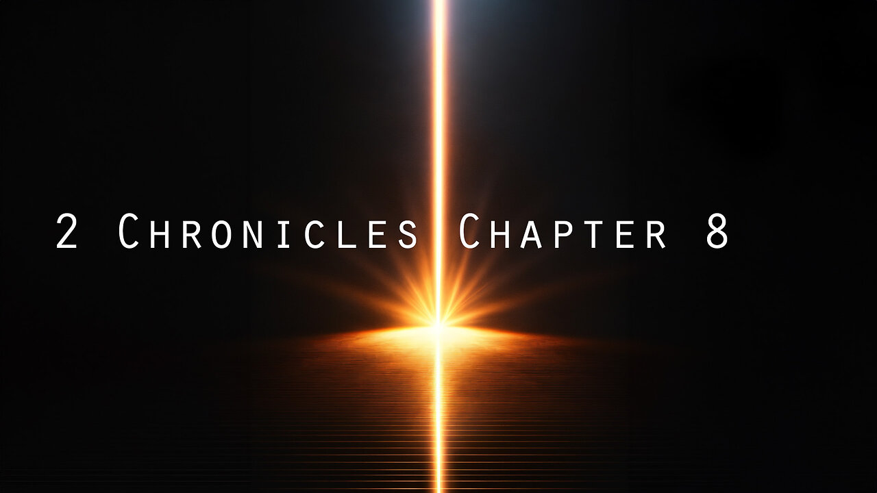 2 Chronicles Chapter 08 | Pastor Anderson