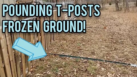 Pounding T-Posts Frozen Ground - Ann's Tiny Life and Homestead