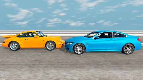 Porsche 911 vs BMW M4 – Face to Face BeamNG.Drive