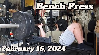 Bench press flat back, February 16, 2024--meet the dogs