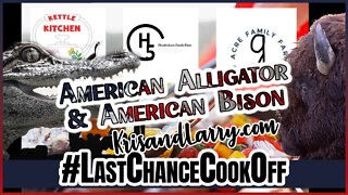 #lastchancecookoff - smoking Bison and Alligator. outdoor cooking challenge