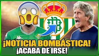 💣¡BOMBA!¡NOTICIA EXPLOSIVA! UN JUGADOR CLAVE DEL BETIS DEPORTIVO SORPRENDE AL MUNDO FUTBOLÍSTICO!