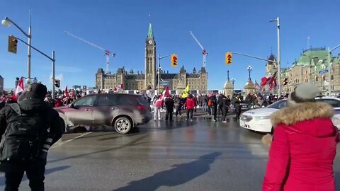 Freedom Convoy Blasts Over Parliament Hill