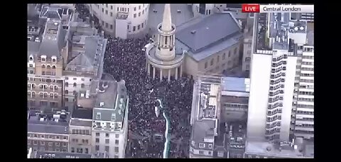 Rally outside BBC Headquarters in London in Support of Palestine