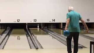 Senior bowling player displays superpower