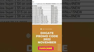 DHGATE PROMO CODE 2022 NOVEMBER⬇️ #shorts #dhgate #dhgatehaul