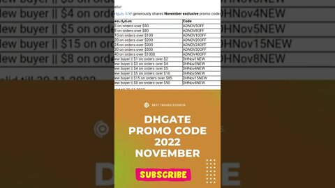 DHGATE PROMO CODE 2022 NOVEMBER⬇️ #shorts #dhgate #dhgatehaul