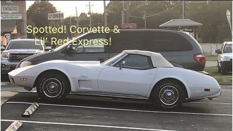 Spotted! 1975 Corvette Roadster and Dodge Lil' Red Express!