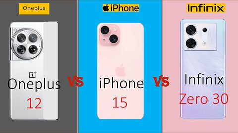 One Plus 12 VS iPhone 15 VS Infinex Zero 30 | Full Comparison | @technoideas360