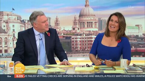 Susanna Reid - Low Cut Tight Blue Dress Style - 2nd Nov 2022