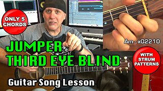 Jumper by Third Eye Blind EZ Guitar Song Lesson - no BARRE Chords needed