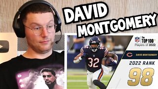 Rugby Player Reacts to DAVID MONTGOMERY (Chicago Bears, RB) #98 NFL Top 100 Players in 2022