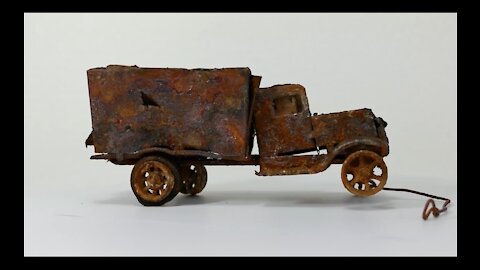 Restoration extreme rusty abandoned 1931´s car truck