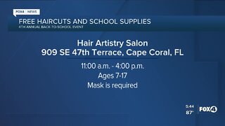 Free haircuts and school supplies