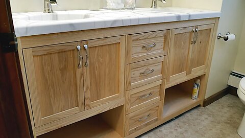Building a Double Sink Bathroom Vanity, Shaker Soft Close Doors and Soft Close Drawers. Master Bath!