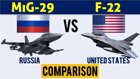 MiG-29 vs F-22 Fighter/Attack Aircraft comparison | Russia vs United States Origin