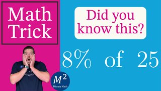 Percentage Trick You Were NEVER Taught in School | 8% of 25 | Minute Math Tricks - Part 75 #shorts