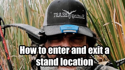 How should you enter and exit a stand location? with Dan Infalt