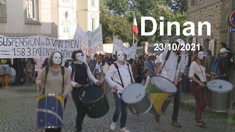 Dinan le 23/10/2021- manifestation de soutien aux soignants