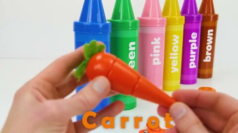 Best Learning Video for Toddlers Learn Colors with Crayon Surprises