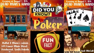 POKER FUN FACTS #1 - DEADMAN'S HAND