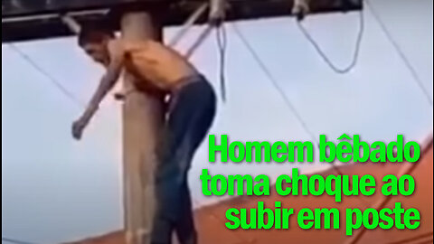 Homem bêbado toma choque fatal ao subir em poste | JV Jornalismo Verdade