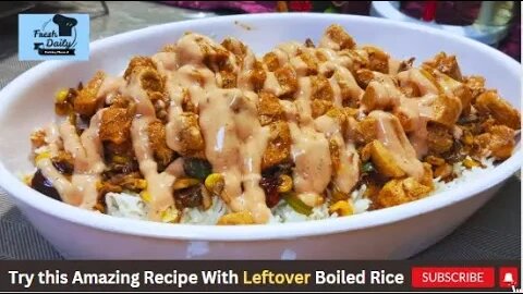 Try This Amazing Recipe With Leftover Boiled Rice || Bar B Q Rice Platter || Fresh Daily