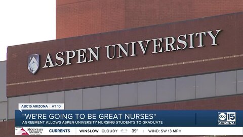 Agreement reached, allowing Aspen University nursing students to graduate