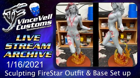 VinceVellCUSTOMS Live Stream - Working on FireStar Fire/Base continued