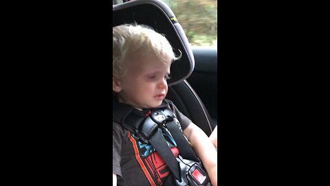 Sweet little boy can’t hold back his emotions while watching a movie.