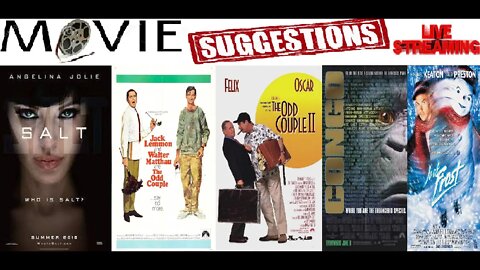 Monday Movie Suggestions Stream ft. SALT, THE ODD COUPLE, THE ODD COUPLE II, CONGO, JACK FROST