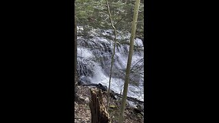 Beautiful waterfall on hike.