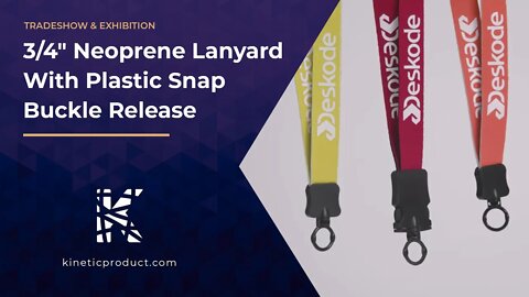 3/4" Neoprene Lanyard With Plastic Snap Buckle Release