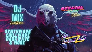 Synthwave Chillwave Darkwave Electronica & more DJ MIX LIVESTREAM #20 with Visuals - HOTLINE MIAMI EDITION
