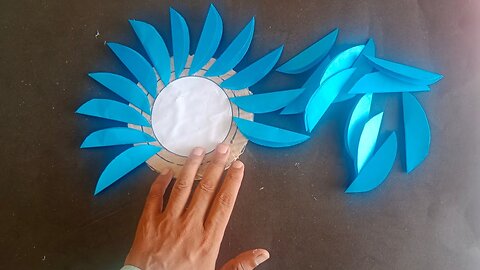 DIY Flower Paper Craft Idea / Paper Wall Hanging For Homemade / Paper Wallmate / Simple And Quick