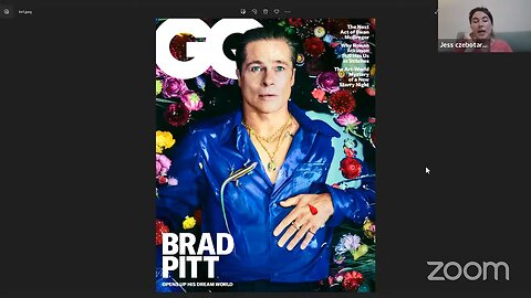 Brad Pitt, GQ Magazine Decode, Death Symbolism, Mafia, Reminiscent of the Podesta Brothers' Art Collection, Moon Ceremony + Gloria Vanderbilt