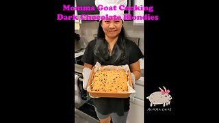 Momma Goat Cooking - Easy to Bake Dark Chocolate Blondies - Tasty Blondies w/ Blondie = Winning