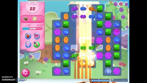 Candy Crush Level 1676 Audio Talkthrough, 1 Star 0 Boosters