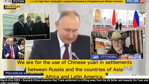 China & Russia | "We Are for Use of Chinese Yuan In Settlements Between Russia & the Countries of Asia, Africa & Latin America." - Vladimir Putin (President of Russia) "Change We Haven't Seen In 100 Years." - Xi Jinpin