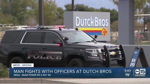 Three police officers hurt following fight with man at Dutch Bros near Power and Ray Roads