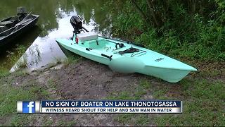 Search underway for possible missing boater in Thonotosassa